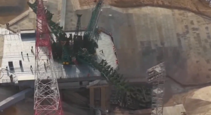 На Байконуре обрушилась стартовая площадка после запуска «Союза»