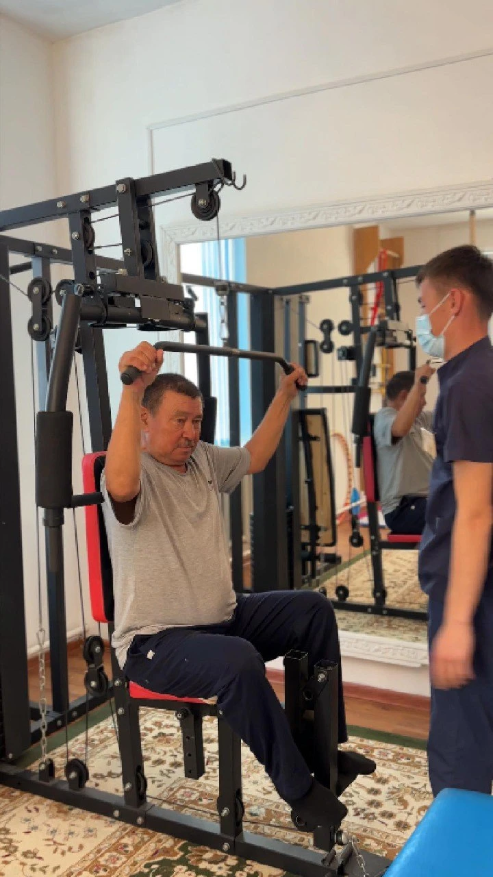 Инфаркт алған науқас оңалтудан өтті