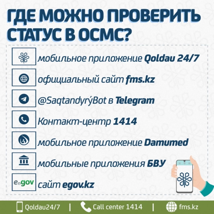 Проверить статус и платежи по ОСМС теперь можно и в приложениях БВУ