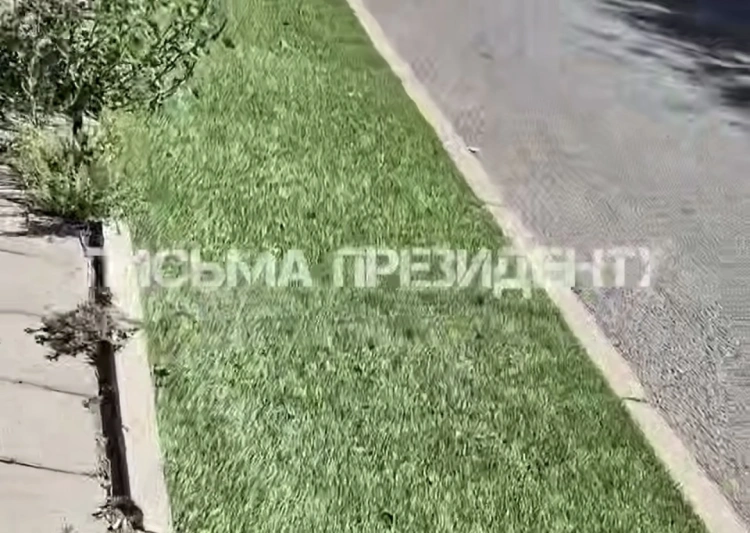 «Озеленили» пластиком: в Жезказгане демонтируют спорное благоустройство