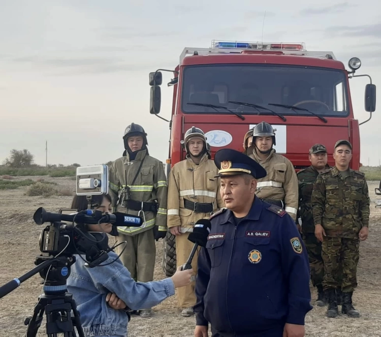 В целях предупреждения лесостепных пожаров проведены учения