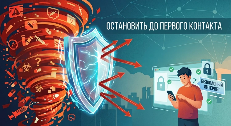 Остановить до первого контакта