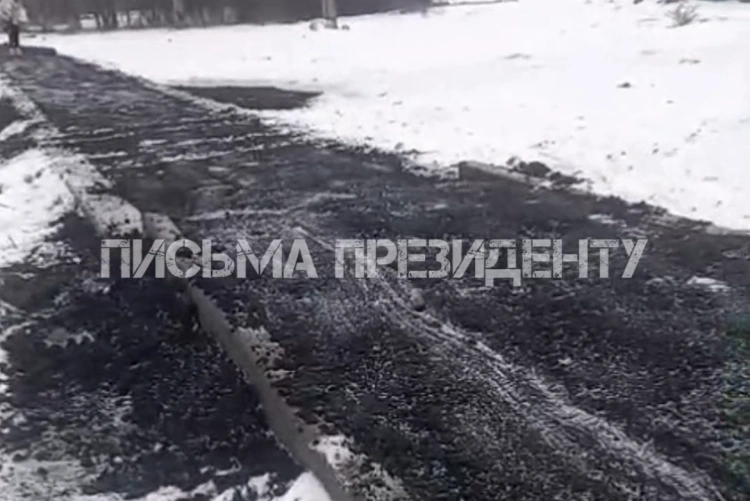 Казахстанец пожаловался на ночную укладку асфальта по снегуЖитель села Чапаев пожаловался на ночную укладку асфальта по снегу