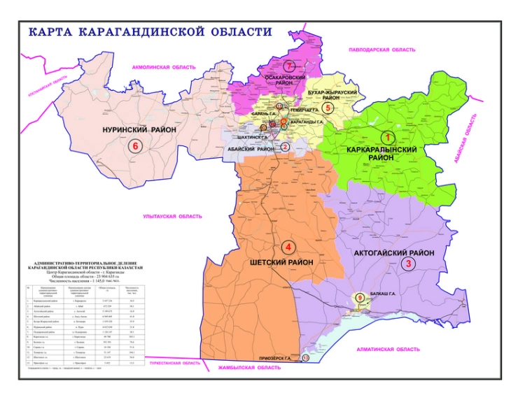 В Улытаускую область могут войти Жезказган, Каражал и Сатпаев