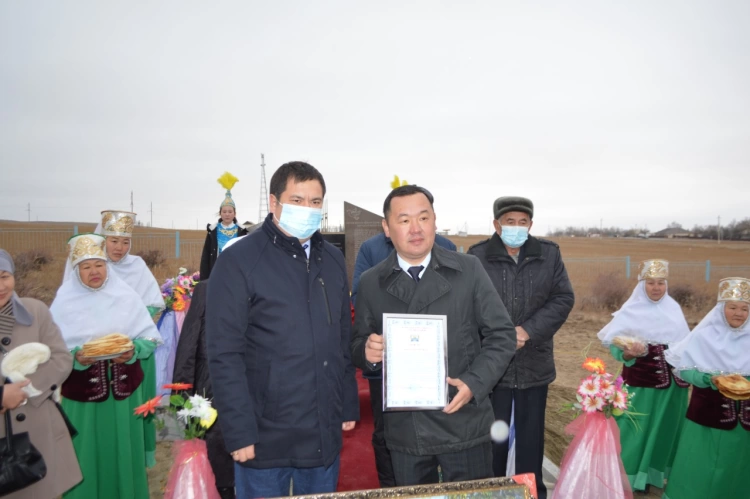 В селе Сагабуен Аксуского района открылся памятник жертвам политических репрессий
