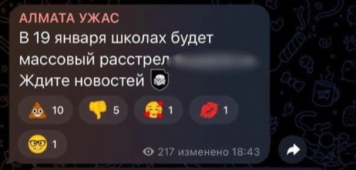 Информацию о готовящемся нападении на школы Алматы прокомментировали в полиции