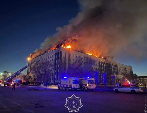 Пожар в здании акимата произошел в Актюбинской области