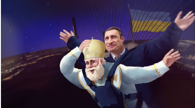 Кличко показал мультфильм про Новый год с самим собой в главной роли